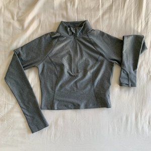 Half zip long sleeves crop top Size XS